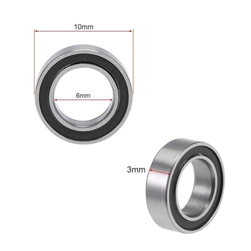 MR95RS Bearing ABEC-5 10PC 5 * 9 * 3 mm Miniature MR95-2RS Ball Bearings MR95 MR74 MR84 MR85 MR105 MR106 MR126 MR128 RS 2RS Bearings RUAJOGYNVM(MR106 6x10x3mm,Black-2rs) von RUAJOGYNVM