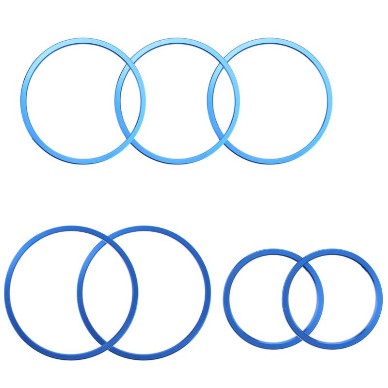 7 Stück Auto-Styling Aufkleber AC Steckdose Dekoration Klimaanlage Steckdosen Aufkleber Trim Abdeckung für C- W205 Glc 180 200 260 (Blau) von RUANI