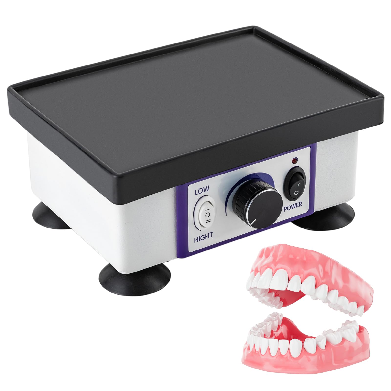 120 W Gipsrüttler, Square Dentalrüttler, Oszillator Vibrationsplatte, Lab equipment vibrator, Rüttelplatte klein, Einstellbare Vibrationsintensität, für Zahnkliniken, Krankenhäuser, Handwerksbetriebe von RUETERY