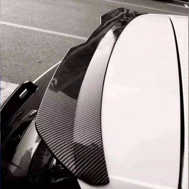 Heckscheiben-Dachspoiler für vw Polo 6R 6C Polo 2011-2017, Heckspoiler-Visier-Deflektor, hintere Dachkofferraumlippe,B-Carbon Fiber von RUHANE