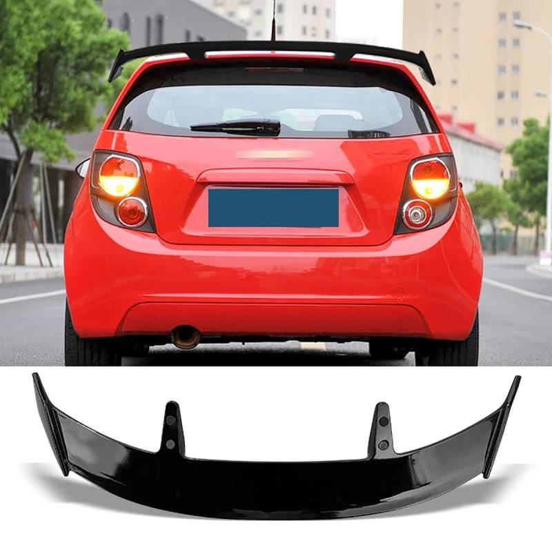 Kofferraum Heckflügel Spoiler für Chevrolet Aveo 2011 2013 2014,Autozubehör von RUHANE