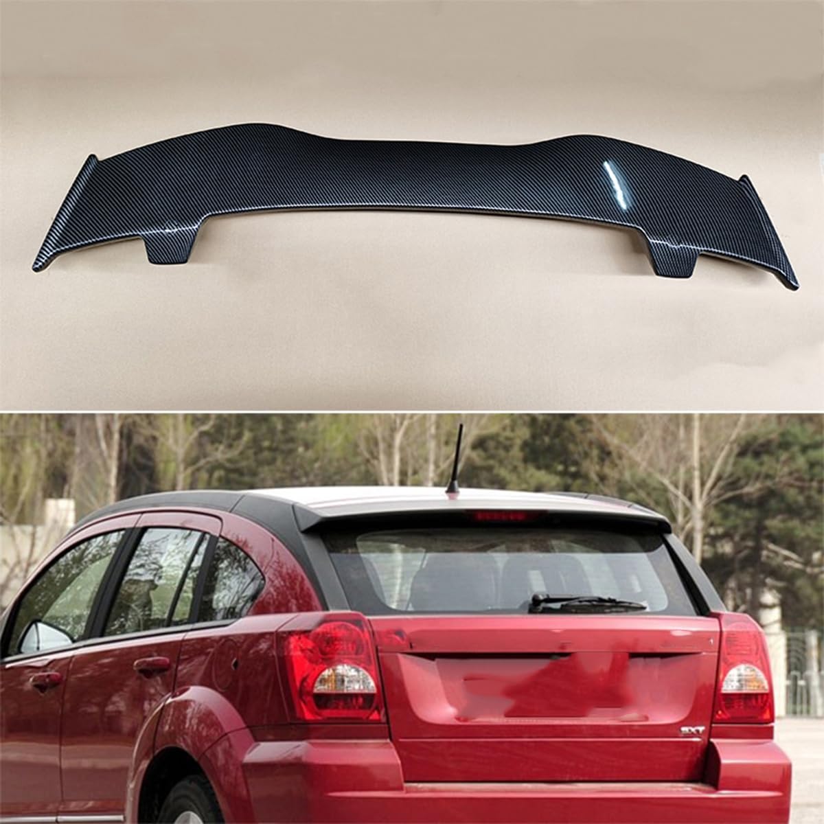 Kofferraum Heckflügel Spoiler für Dodge Caliber 2008-2011,Autozubehör von RUHANE