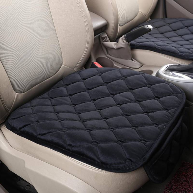 RUHANE Beflockung Stoff Auto Sitzbezug für Dacia Spring from 2021, Protector vorne hinten warm warm Auto Sitzkissen Protector Pad,A-Black von RUHANE