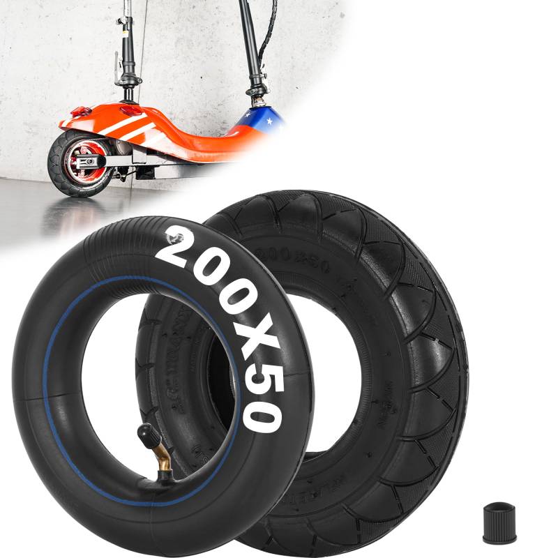 200 x 50 (8 "x2") Scooter-Reifen- und Schlauchset Ersatz Geeignet Innendurchmesser 3.74"/95mm für Schwinn Bladez Mongoose Power Core, Dune Buggy, ePunk, eSpark von RUHUO