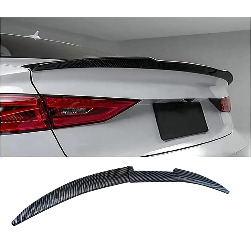 Auto Heckspoiler für BMW 4 Series Coupe G22 2020 2021 2022, Car Roof Spoiler Lip Strip Rear Wing Spoiler Auto Heckflügel Tail Spoiler Wings Car Tuning,B/Carbon-Fiber-black von RUIDAM