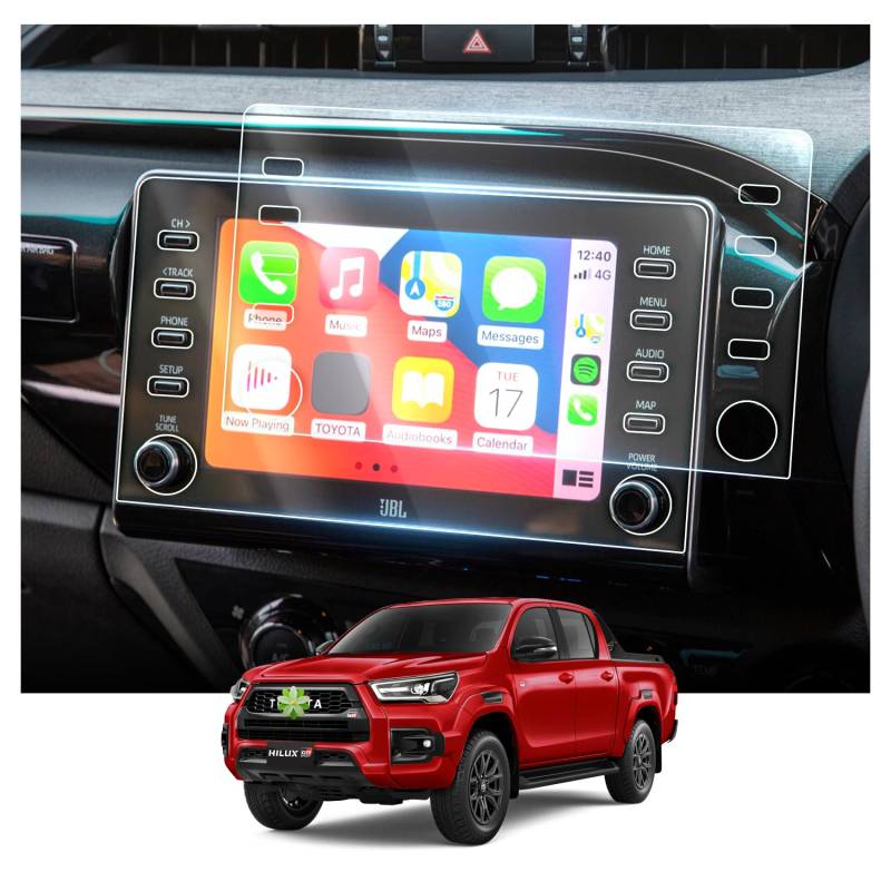 [2 Stücke] Ruiya Kompatibel mit 8" Toyota Hilux AN120/AN130 2021-2023 2024 Navigation Schutzfolie, Nano Material Navigation Displayschutzfolie GPS Touchscreen Schutzfolie Auto Navigation Glas von RUIYA