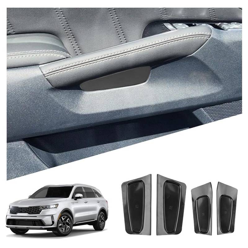 [4 Stück ] Ruiya Kompatibel mit Kia Sorento MQ4 2020-2024 Autotürgriff Aufbewahrungsbox, Autotürgriff Container Organizer Tablett Autotürgriff Organizer Tray Mittelkonsole Organizer Sorento zubehör von RUIYA