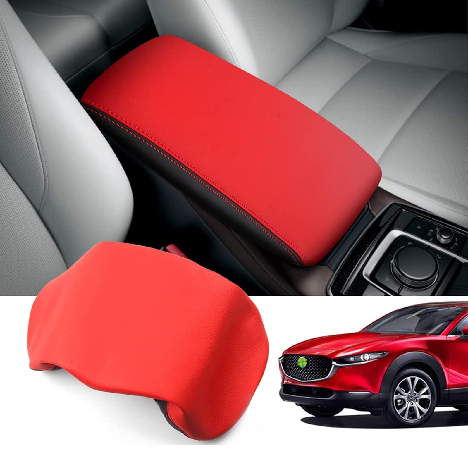 Ruiya Kompatibel mit 2019-2024 Mazda CX-30 Mittelarmlehne Abdeckung, Mittelkonsole Armlehnenbezug Armlehnen Abdeckung CX-30 Mittelkonsole Armlehne Box Cover Mittelarmlehnenabdeckung CX30 Zubehör von RUIYA