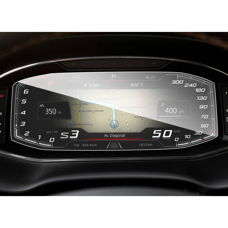 RUIYA Navigation Schutzfolie Kompatibel mit Tarraco Ateca Leon C*upra Formentor Arona Ibiza 2019-2024,10.25" Navigation Displayschutzfolie HD Hartglas Ateca Schutzfolie GPS Touchscreen Schutzfolie von RUIYA