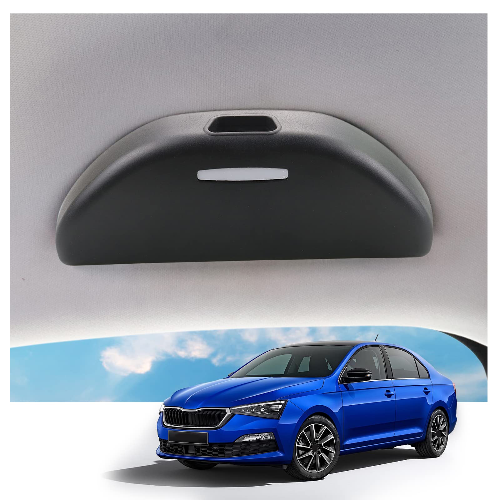 Ruiya Sonnenbrillenhalter Auto für VW Polo 2018-2024 Seat Leon 5F MK3 Skoda Octavia 3 Superb III B8 2015-2020, Auto Glasses Case Holder Brillenetui AutoBrillenetui Auto Sonnenbrille Brillenetui von RUIYA