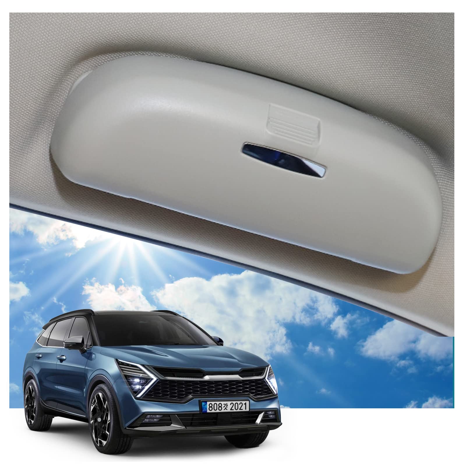 RUIYA Sonnenbrillenhalter Auto Kompatibel mit Sportage NQ5 EV6 Ceed XCeed Niro Stonic Sorento MQ4 e-Soul,Brillenetui Auto Glasses Case Holder Brillenetui Auto Sonnenbrille Brillenetui Brillenbox von RUIYA