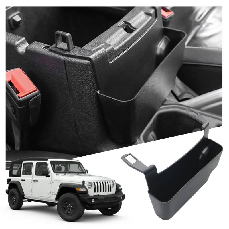 Ruiya für Jeep Wrangler JL 4XE | Gladiator JT 2018-2024 2025 Mittelkonsole Aufbewahrungsbox, Wrangler Armlehne Organizer Tray Mittelarmlehne Handschuhfach Mittelkonsole Organizer Wrangler Zubehör von RUIYA