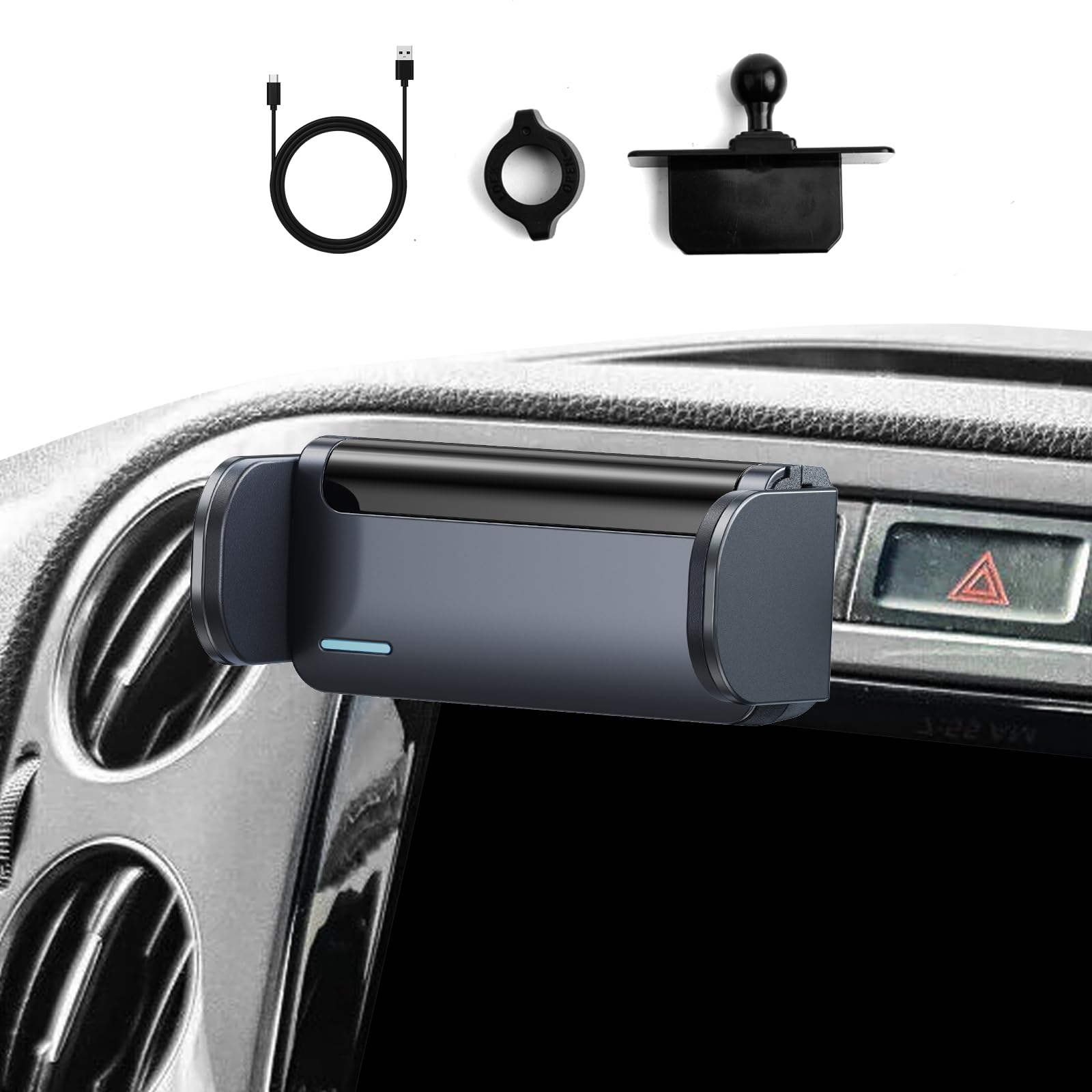 Ruiya Auto-elektrischer Handyhalter Kompatibel mit VW Tiguan MK1 5N 2007-2015, Auto Handyhalter Lüftung KFZ Handy Halterung 360° Rotation KFZ Handy Halterung Tiguan 1 Zubehör Telefonhalter von RUIYA