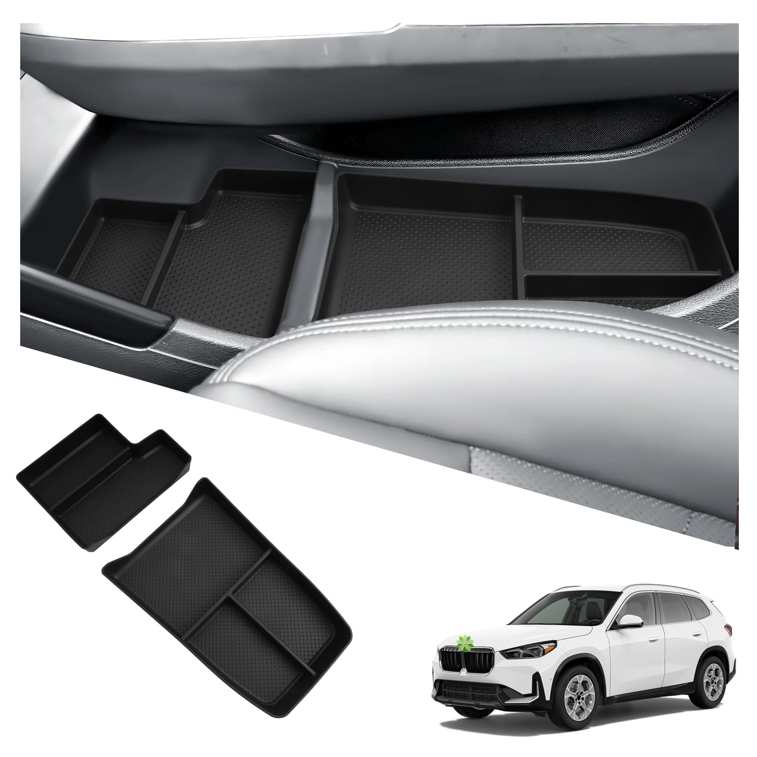 Ruiya Kompatibel mit BMW X1 U11/iX1 U11 2023 2024 Mittelkonsole Aufbewahrungsbox,X1 U11 Armlehne Organizer Tray Mittelarmlehne Handschuhfach Mittelkonsole Organizer Ablagefach X1 U11 Zubehör von RUIYA