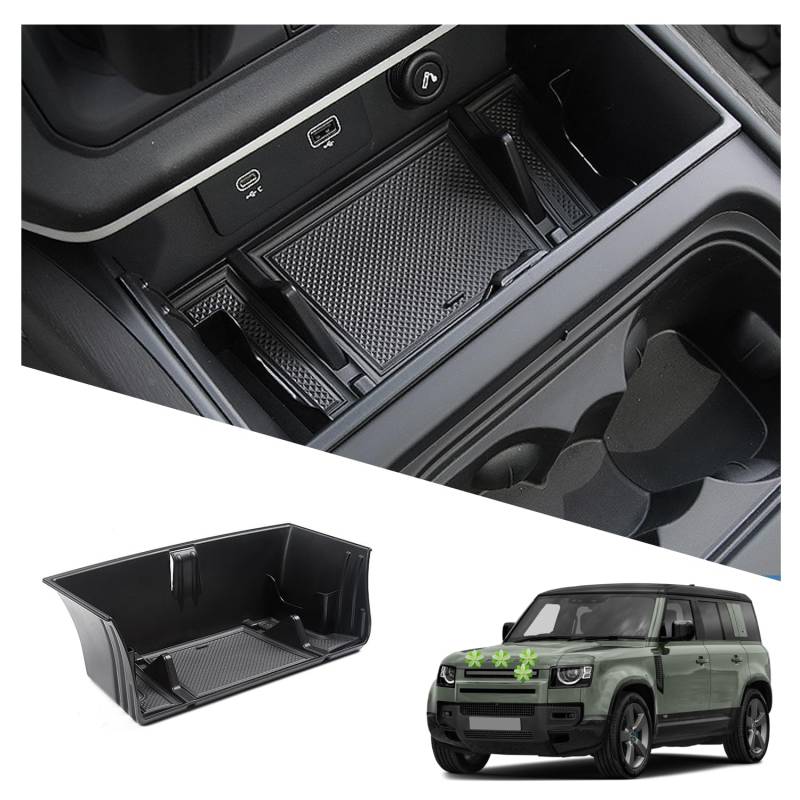 Ruiya Kompatibel mit Land Rover Defender 90 110 130 2020-2024 2025 Mittelkonsole Aufbewahrungsbox, Defender Organizer Tray Mittelkonsole Organizer Aufbewahrungsbox Defender Zubehör von RUIYA