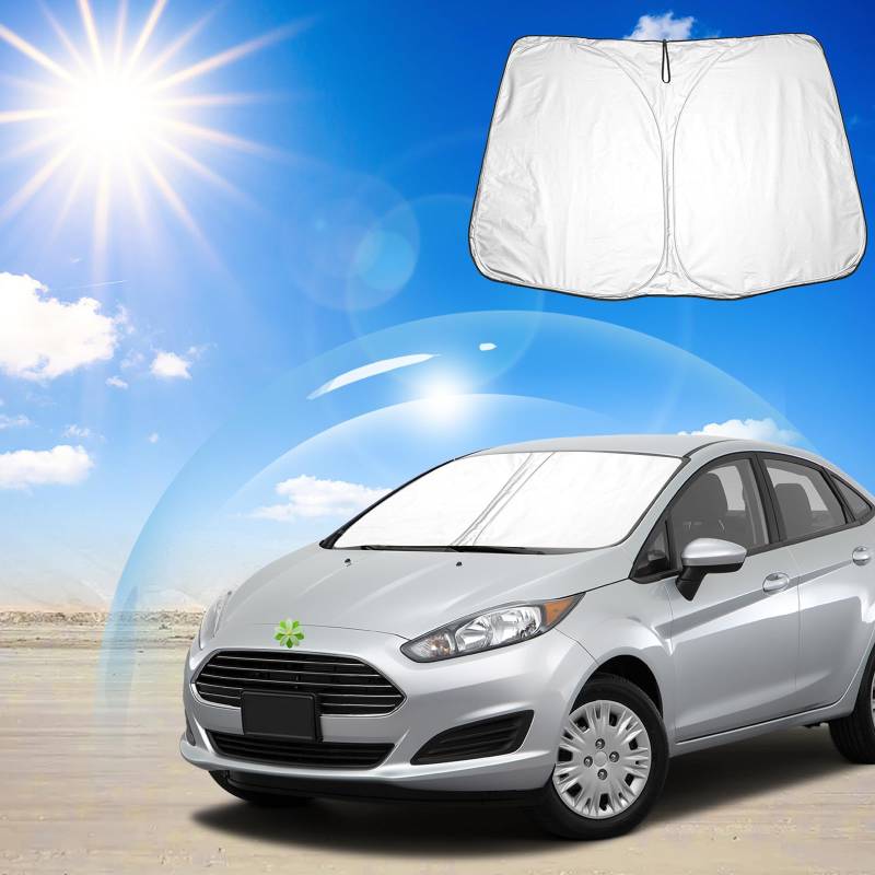 Ruiya Kompatibel mit Ford Fiesta ST MK7 2008-2016 Sonnenschutz Frontscheibe, Windschutzscheibe Sonnenschirm Auto Frontscheibe blockiert UV Vorderseite Frontscheibe Sonnenschutz Fiesta MK7 Zubehör von RUIYA