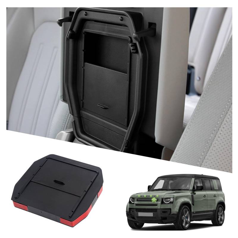 Ruiya Kompatibel mit Land Rover Defender 90 110 130 2020-2024 2025 Mittelkonsole Aufbewahrungsbox, Armlehne Organizer Tray Innen Mittelkonsolen Box Mittelarmlehne Tablett Organizer Defender Zubehör von RUIYA