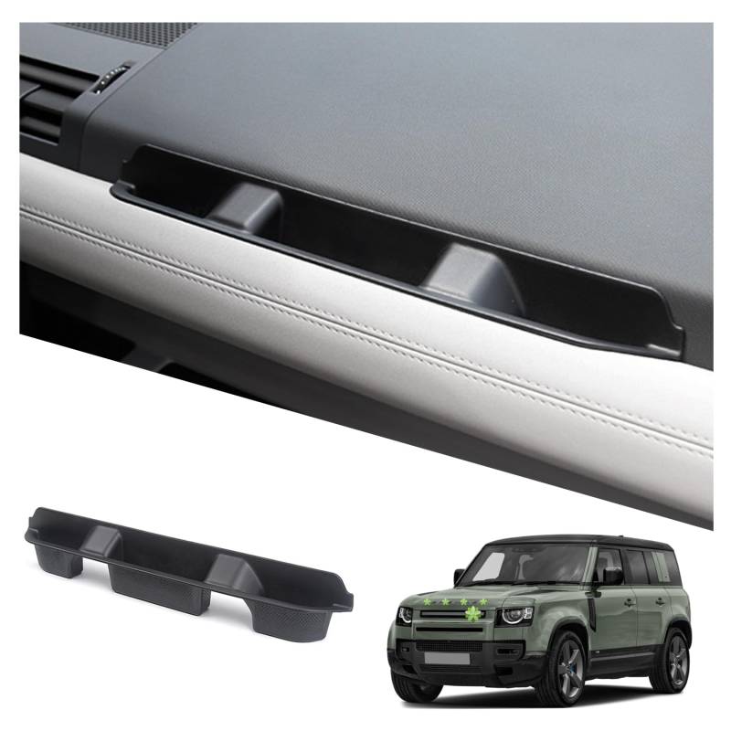 Ruiya Kompatibel mit Land Rover Defender 90 110 130 2020-2024 2025 Mittelkonsole Aufbewahrungsbox, Copilot-Aufbewahrungsbox Organizer Tray Innen Mittelkonsolen Tablett Organizer Defender Zubehör von RUIYA