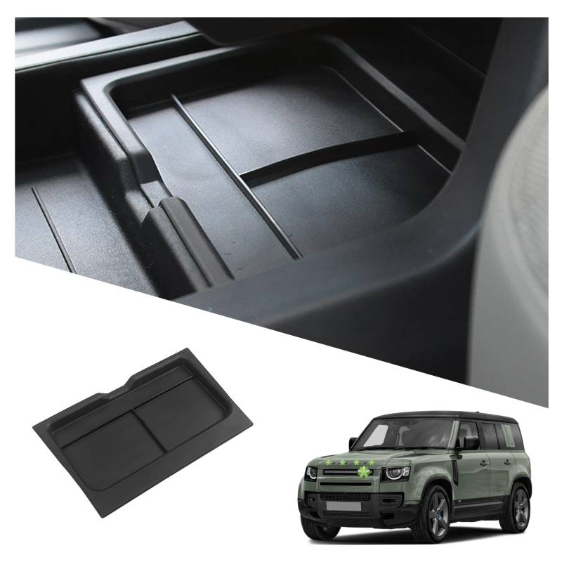 Ruiya Kompatibel mit Land Rover Defender 90 110 130 2020-2024 2025 Mittelkonsole Aufbewahrungsbox, Defender TPE Organizer Tray Mittelkonsole Organizer Aufbewahrungsbox Defender Zubehör von RUIYA