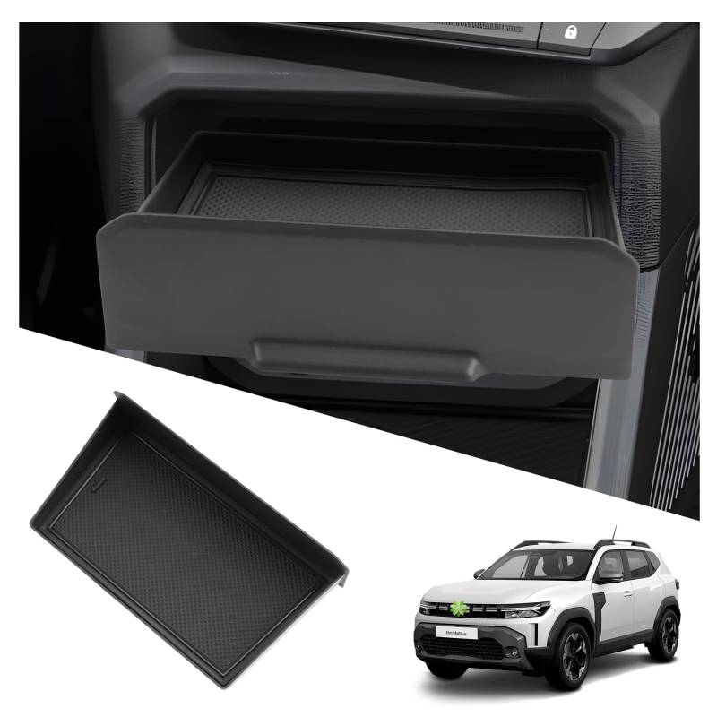 Ruiya Kompatibel mit Neu Dacia Duster 3 | Hybrid | 4X2 4X4 2024 2025 Mittelkonsole Aufbewahrungsbox, Duster 2024 Organizer Tray Mittelkonsole Organizer Mittelkonsole Ablagefach Duster Zubehör von RUIYA