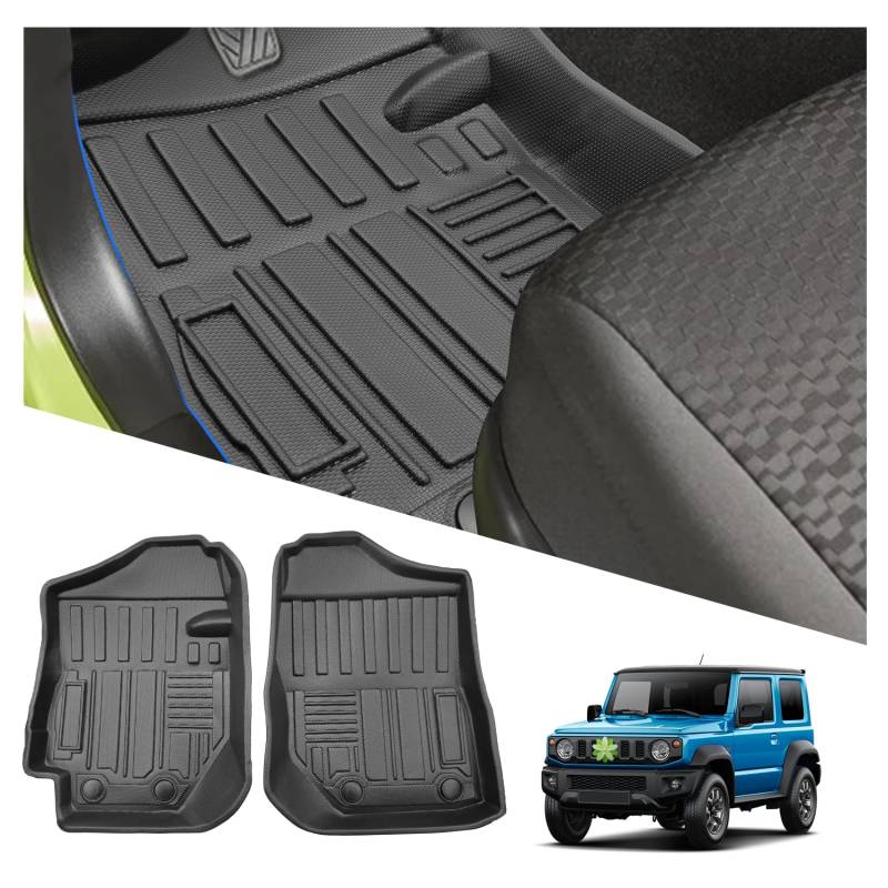 Ruiya Kompatibel mit Suzuki Jimny JB64|JB74(Schaltgetriebe) 2021-2024 2025 Fußmatten Gummimatten, TPE Autofussmatten Jimny Automatten Fußmatten Antirutsch Fußmatte Allwetter matten für Jimny Zubehör von RUIYA