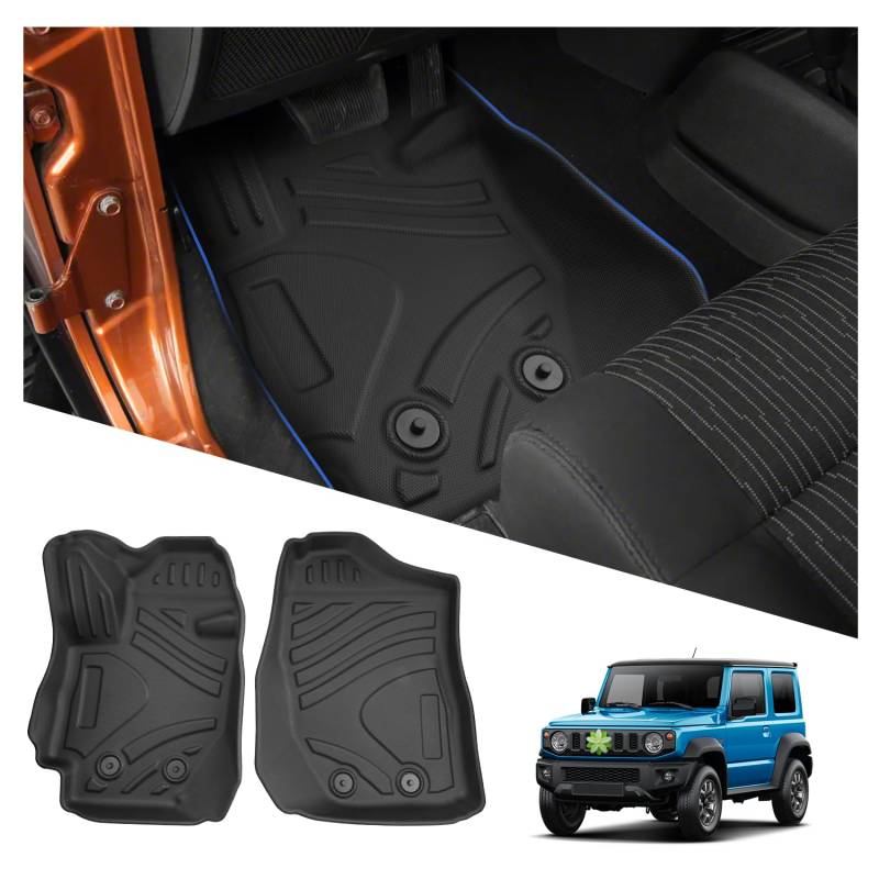 Ruiya Kompatibel mit Suzuki Jimny JB64/JB74 (Automatikgetriebe) 2021-2024 Fußmatten Gummimatten, TPE Autofussmatten Jimny Automatten Fußmatten Antirutsch Fußmatte Allwetter matten für Jimny Zubehör von RUIYA