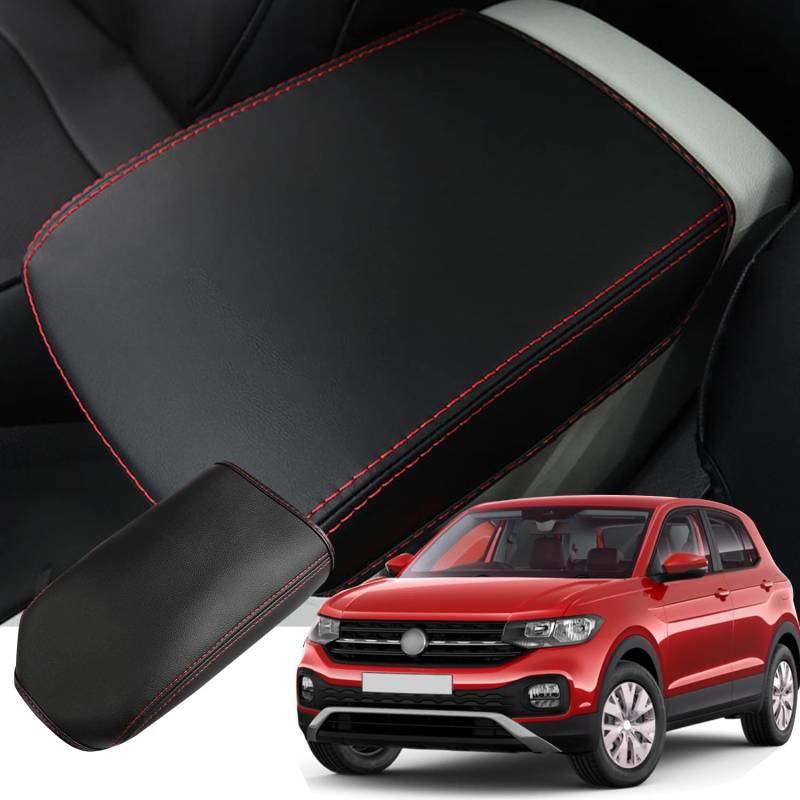 Ruiya Kompatibel mit VW T-Cross 2018-2024 Mittelarmlehne Abdeckung,Mittelkonsole Armlehnenbezug Armlehnen Abdeckung T-Cross Mittelkonsole Armlehne Box Cover Mittelarmlehnenabdeckung T Cross Zubehör von RUIYA