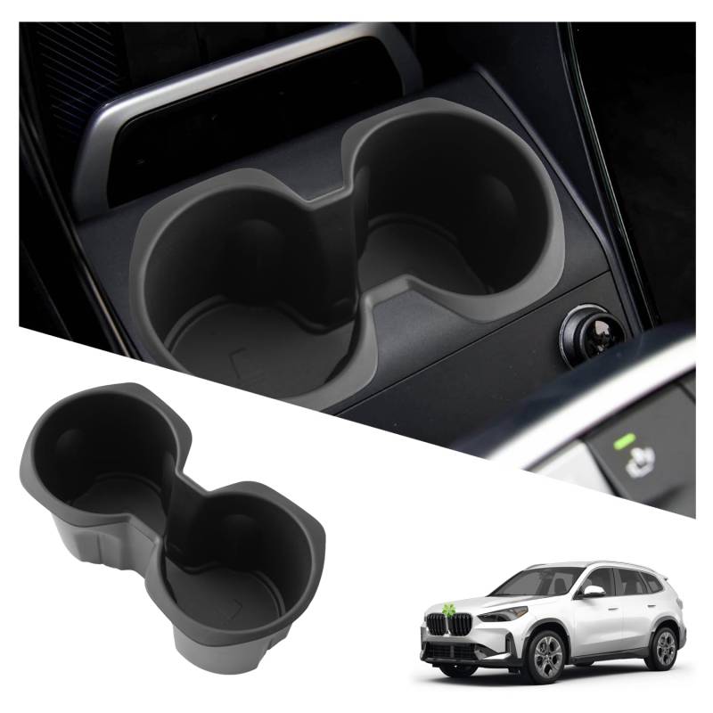 Ruiya für BMW X1 iX1 U11 2022 2023 2024 Becherhalter Aufbewahrungsbox, Getränkehalter Mittelkonsole Getränkehalter Cup Holder Ablagefach Becherhalter Wasserflaschen Interieur BMW X1 Zubehör von RUIYA