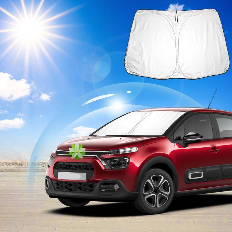 Ruiya für Citroen C3 Aircross 2017-2024 Auto Sonnenschutz Frontscheibe, Windschutzscheibe Sonnenschirm Auto Frontscheibe blockiert UV Vorderseite Frontscheibe Sonnenschutz C3 Aircross Zubehör von RUIYA