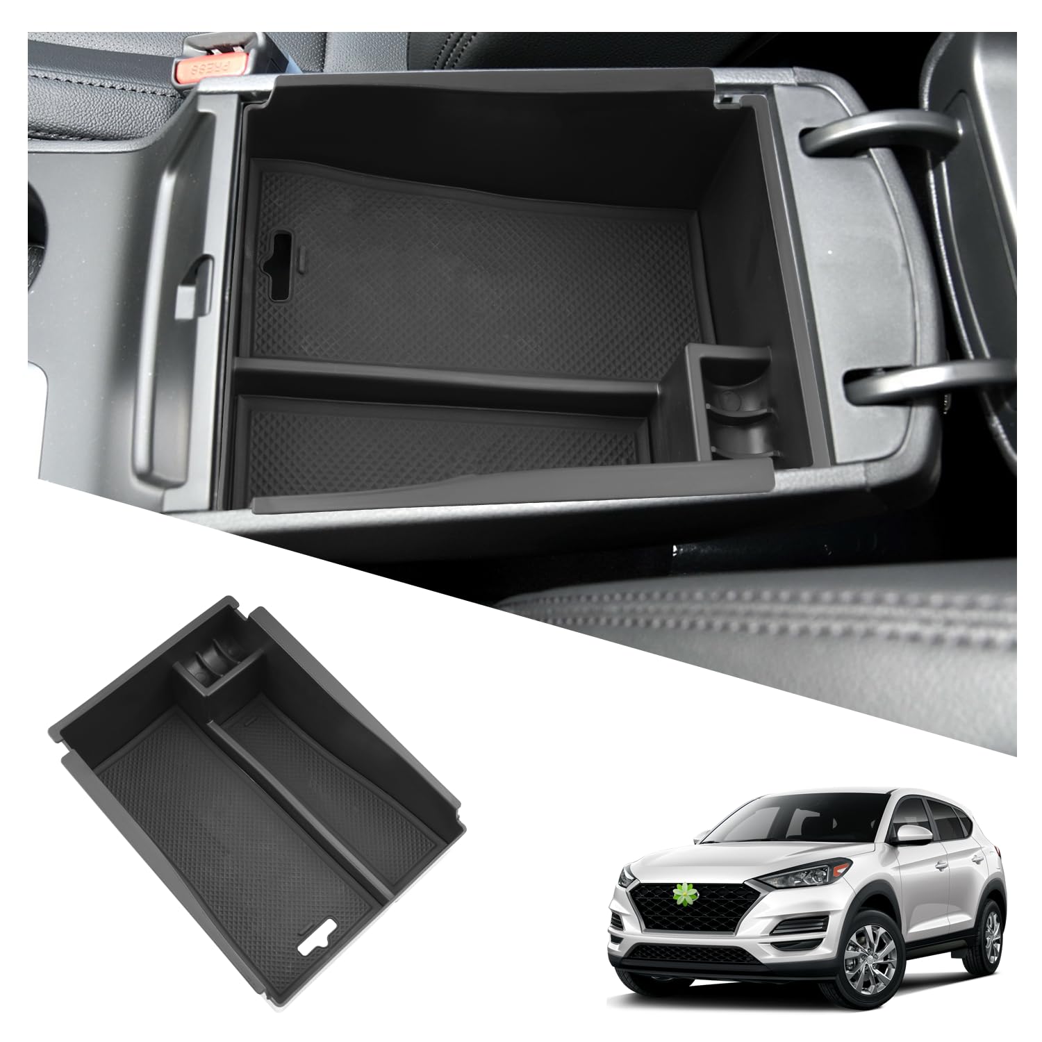 Ruiya für Hyundai Tucson (Automatisch) 2016-2020 Mittelkonsole Aufbewahrungsbox, Hyundai Tucson Armlehne Organizer Tray Mittelarmlehne Handschuhfach Mittelkonsole Organizer Ablagefach Tucson Zubehör von RUIYA