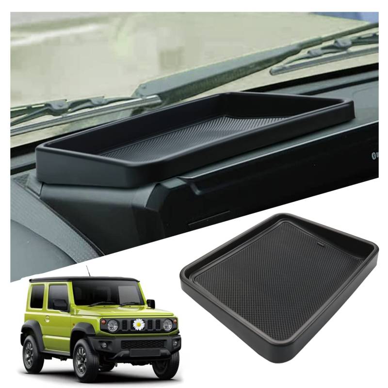 Ruiya Mittelkonsole Aufbewahrungsbox für Suzuki Jimny JB64W JB74W 2018-2024 2025, Mittelkonsole Handyhalterung Instrumententafel Telefon Halter Navigation Ablagen Organizer Tablett Jimny Zubehör von RUIYA