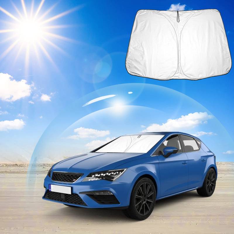 Ruiya für VW Golf Mk7 7.5 Leon MK3 Leon C*upra 5F 2013-2019 Auto Sonnenschutz Frontscheibe,Auto Windschutzscheibe Sonnenschirm Auto Frontscheibe blockiert UV Vorderseite Frontscheibe Sonnenschutz von RUIYA