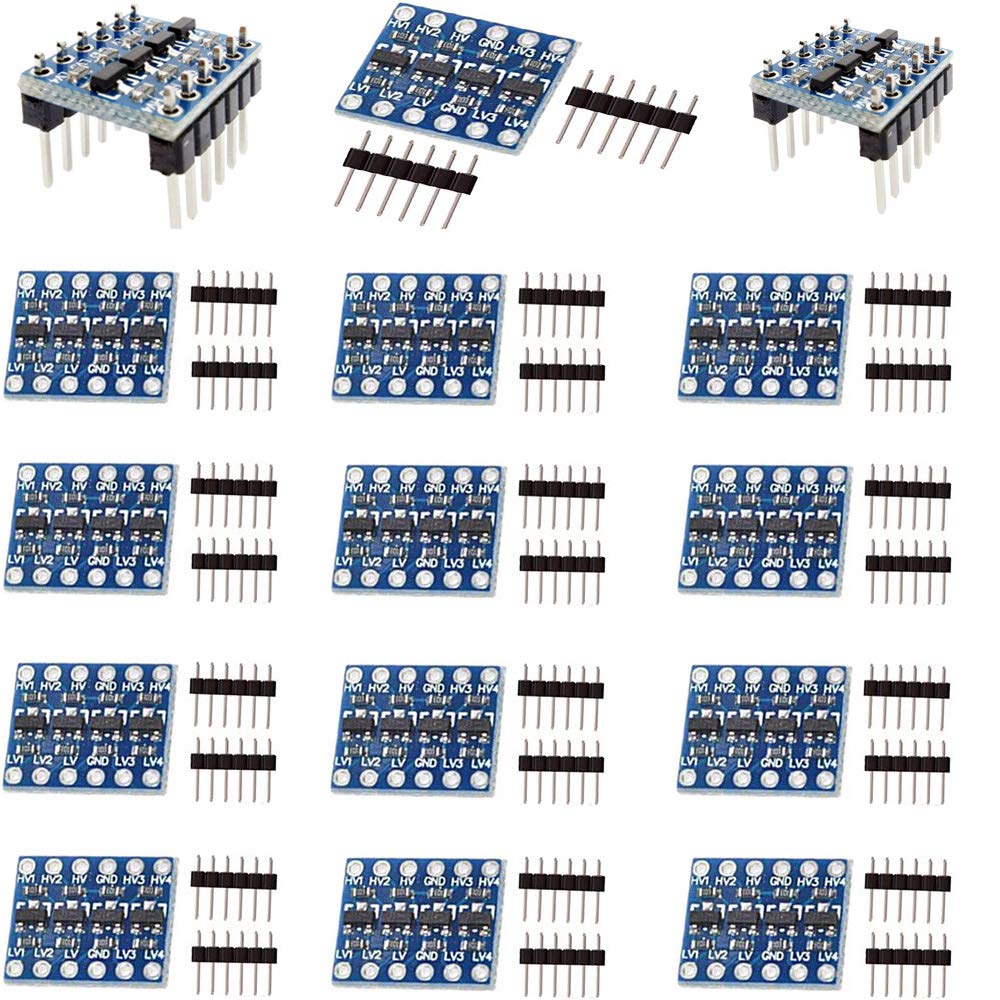 RUNCCI-YUN 15x 4-Kanal Pegelwandler Logic Level Converter Shifter 4 Kanal Pegelwandler I2C IIC BiDirektional 5V~3.3V für Arduino Raspberry Pi Mikrocontroller von RUNCCI-YUN