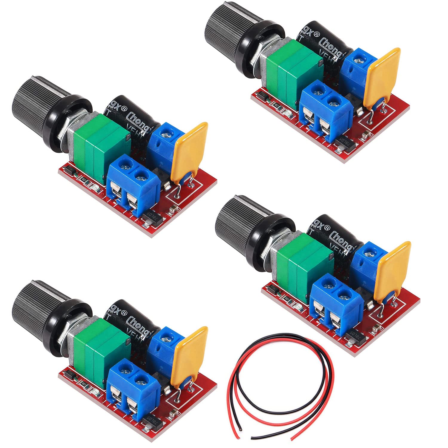 RUNCCI-YUN 4pcs 3V 6V 12V 24V 35V 5A PWM Motor-Drehzahlsteller,DC drehzahlregler 12v,Motordrehzahl Schalter Controller Led Volt Regler Speed Controller LED Dimmer von RUNCCI-YUN