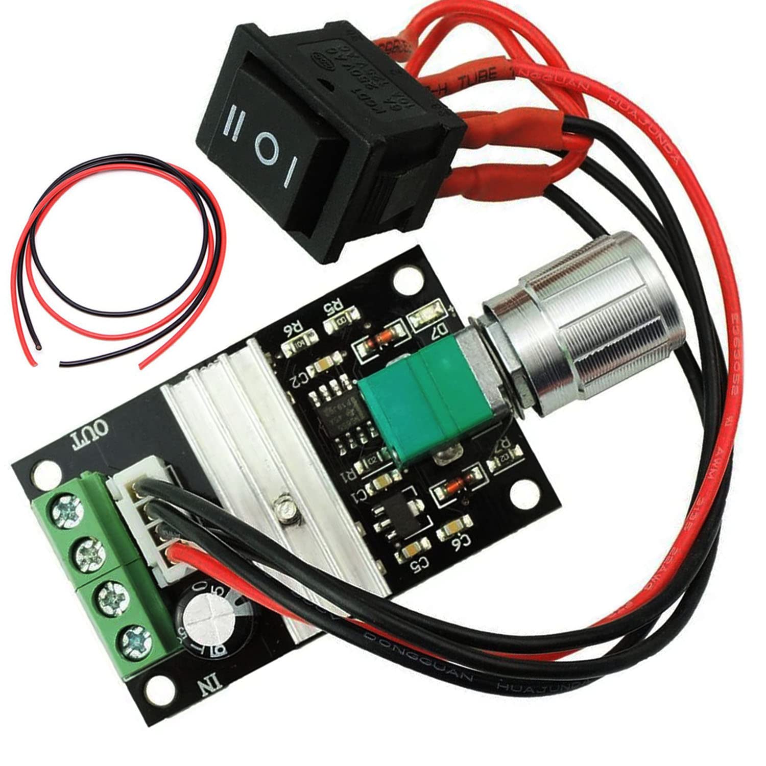 RUNCCI-YUN 6V 12V 24V 3A 80W PWM Motor-Drehzahlsteller,DC drehzahlregler 12v,Motordrehzahl Schalter Controller-（PWM） Einstellbarer Umkehrbarer Motor-treiber Schalter （1203BB ） von RUNCCI-YUN