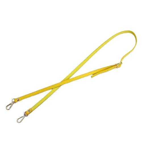 Schulterriemen Für Taschen 128 cm PU-Leder-Taschengurt, lang, Verstellbarer Umhängetaschengurt, Taschengürtel, Ersatzgürtel, Schultergurt, 1,2 cm breite Taschengriffe Taschenkette(Yellow) von RUNZE765Z