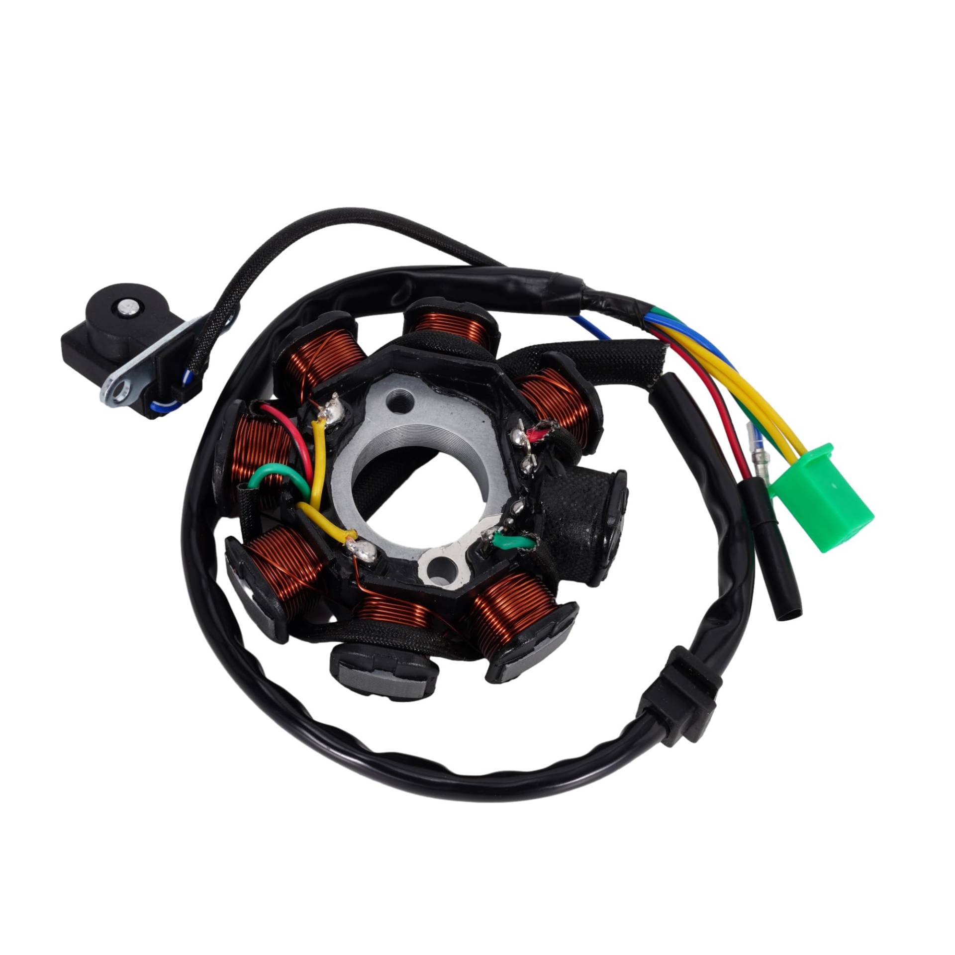 Magnetzündung Stator 8 Spule 5 Draht Passend für GY6 125cc 150cc 139QMB 139QMA 4-Takt ATV Scooter Moped Go Kart Buggy Quad Pit Dirt Bike von RUTU