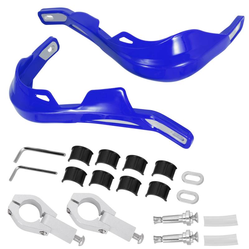 RUTU Motorrad 22mm 7/8 Zoll Universal Handschützer für Off Road Dirt Pit Bike Enduro Motocross ATV YZ450F YZ125 YZ250F CRF150F CRF450R KX250F CRF250L KLR650 LTZ400 TTR125 (Blue) von RUTU