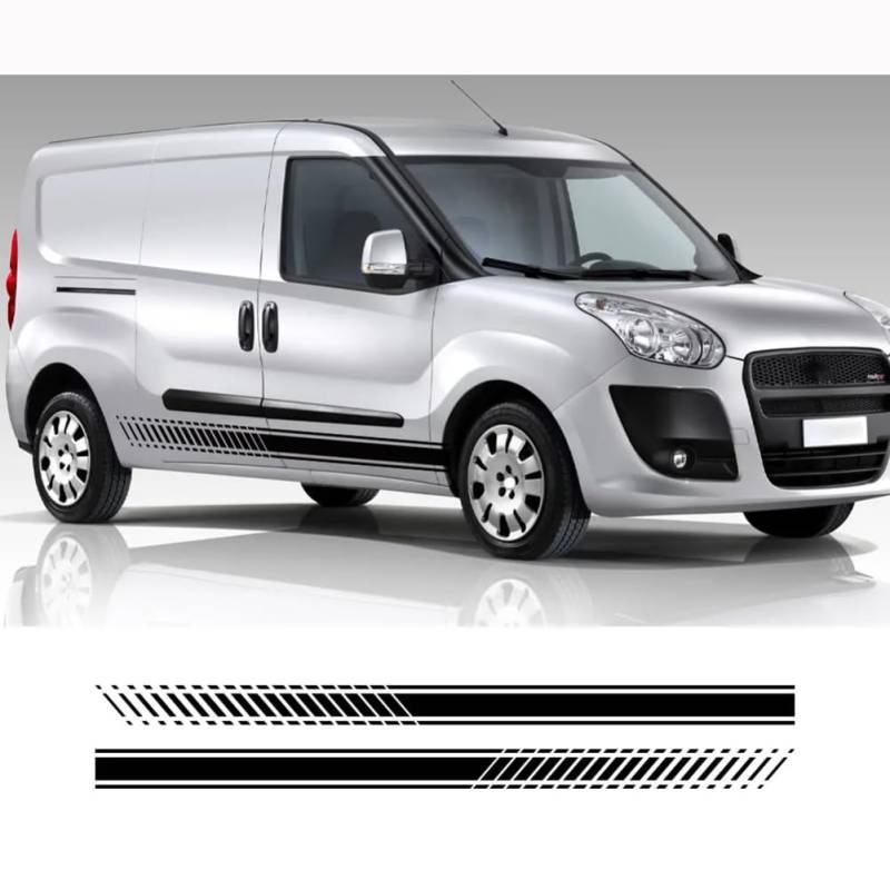 2 STÜCKE Autoaufkleber, Für FIAT Doblo Cargo Panorama Vauxhall, Für Opel Combo Camper Van Grafiken Vinyl Aufkleber Tuning Autozubehör von RUXIANGFLY