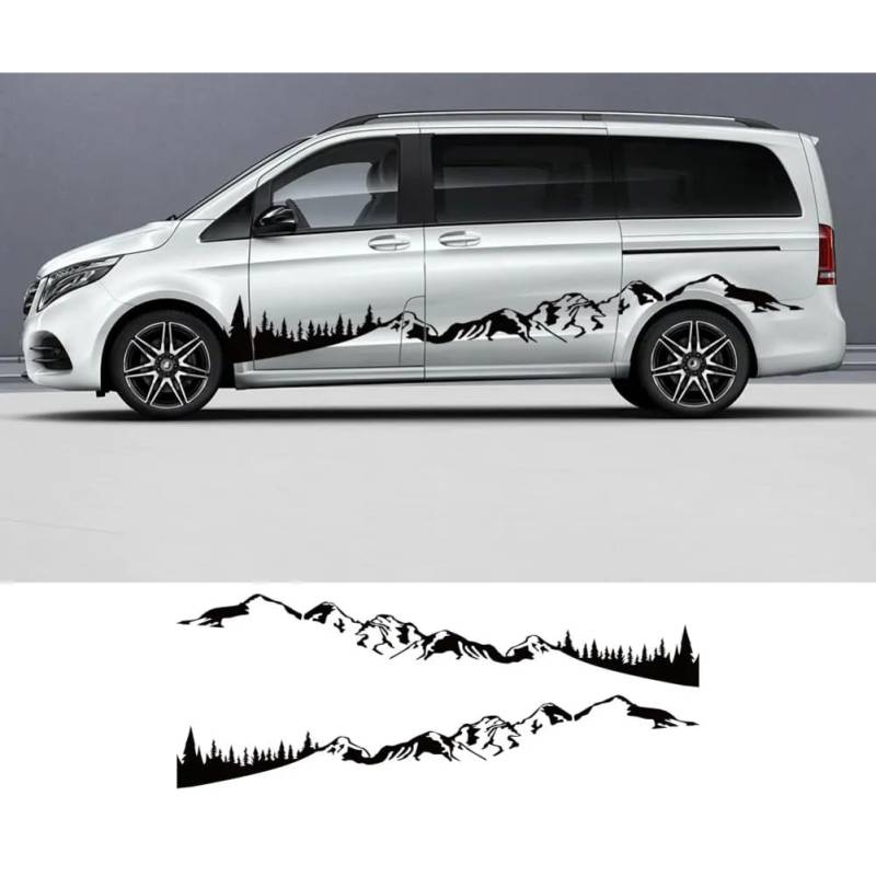 2 Stück/Lot Autoaufkleber, für M=ercedes B=ENZ Vito V Klasse W447 Viano W639 Wohnmobil DIY Grafiken Vinyl Aufkleber Tuning Zubehör von RUXIANGFLY