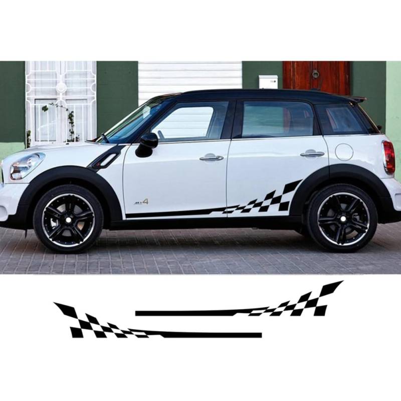 2-teilige Autotür-Seitenaufkleber, Rennsport-Aufkleber, für M=ini C=ooper R56 R57 R58 R50 R52 R53 R59 R61 Countryman R60 F60 F55 F56 F54 von RUXIANGFLY