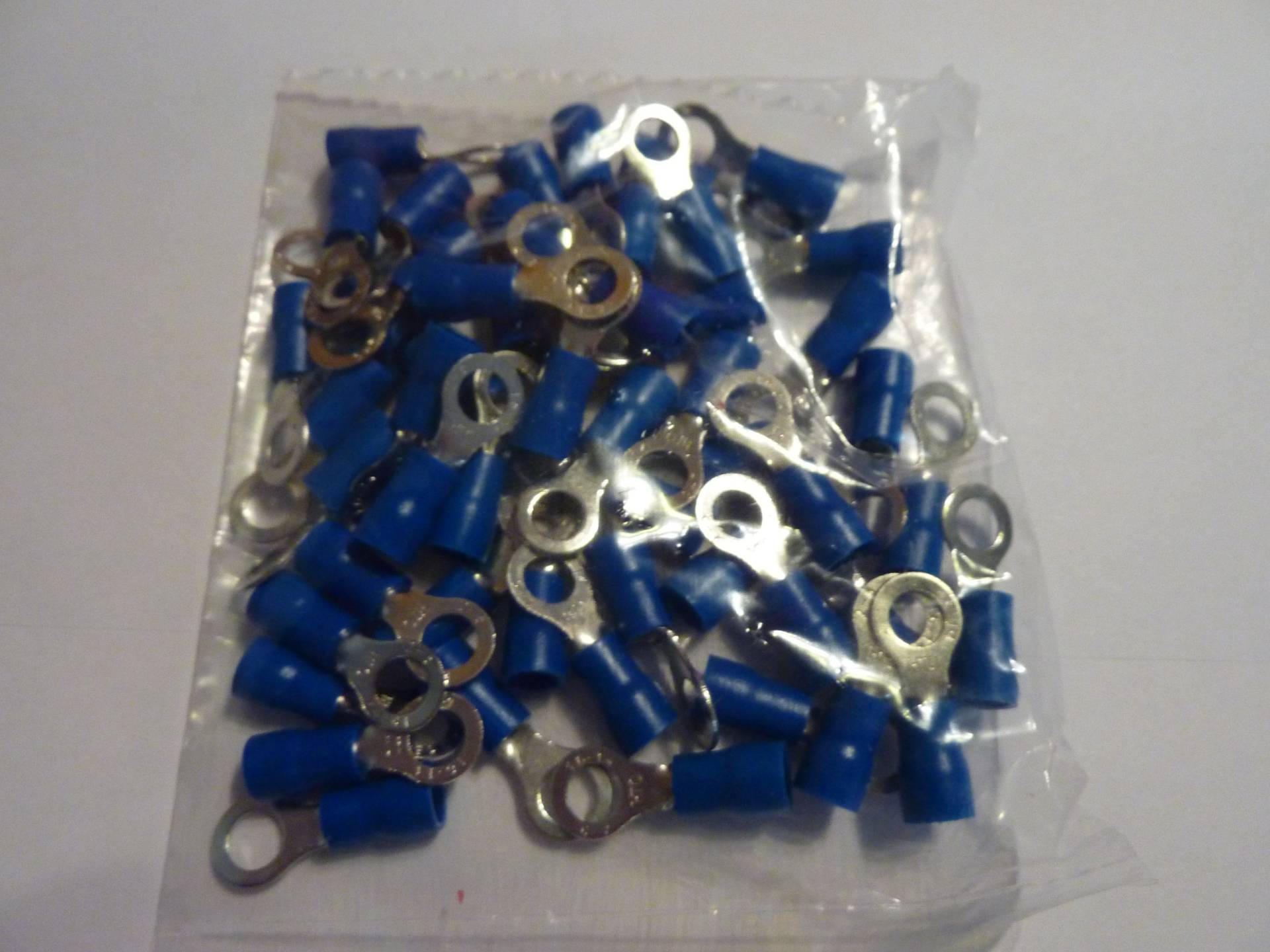 50 Stück Kabelschuh blau Ring M 5 für Kabel 1,5-2,5 mm Ringoese von RV 25