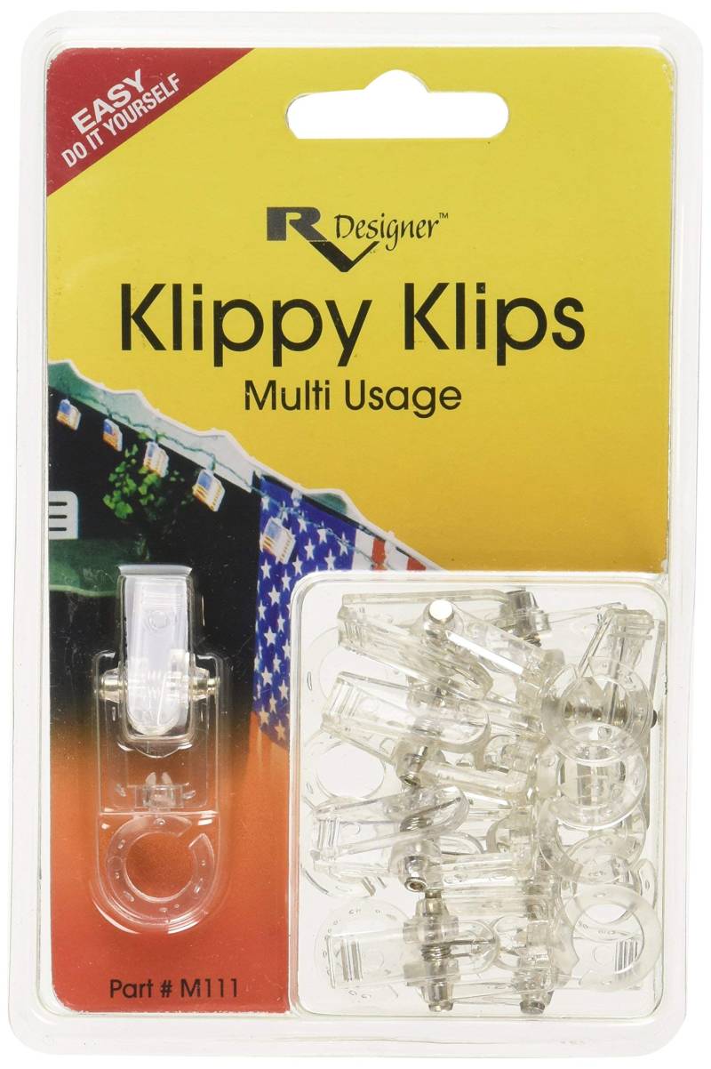 RV Designer M111, Klippy Klips Markisenclips, Light Hangars, 10 pro Packung, transparent von RV Designer