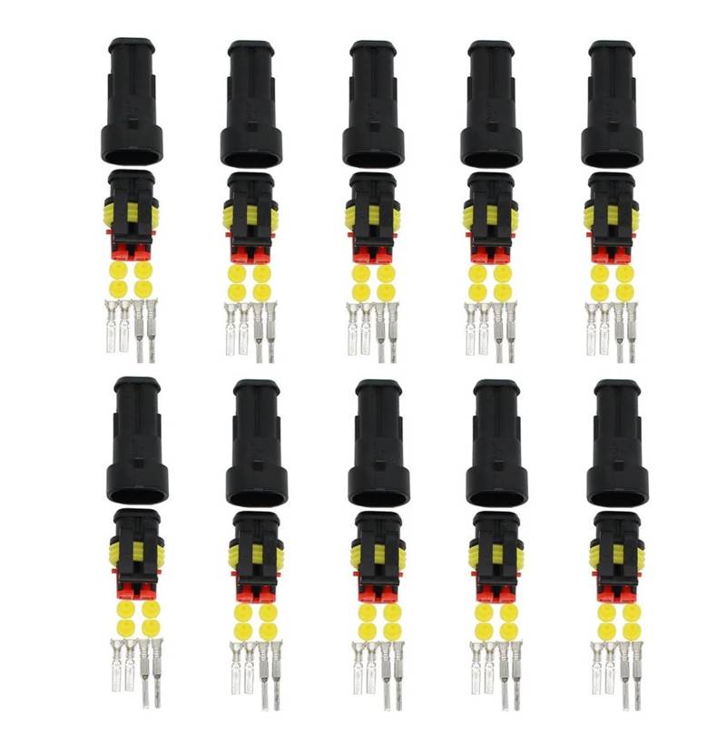 10 Kit 2 Pin Way Electrical Wire Connector von RVBLRDSE