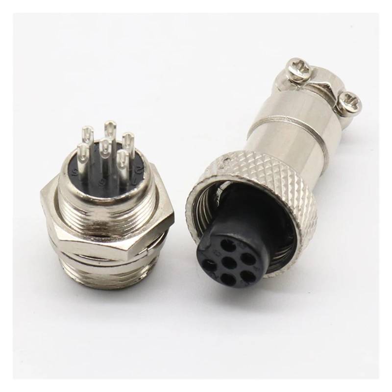 1pcs GX12 6 Pin Male & Female 12mm Wire Panel Connector L92 GX12 Circular Connector Socket von RVBLRDSE