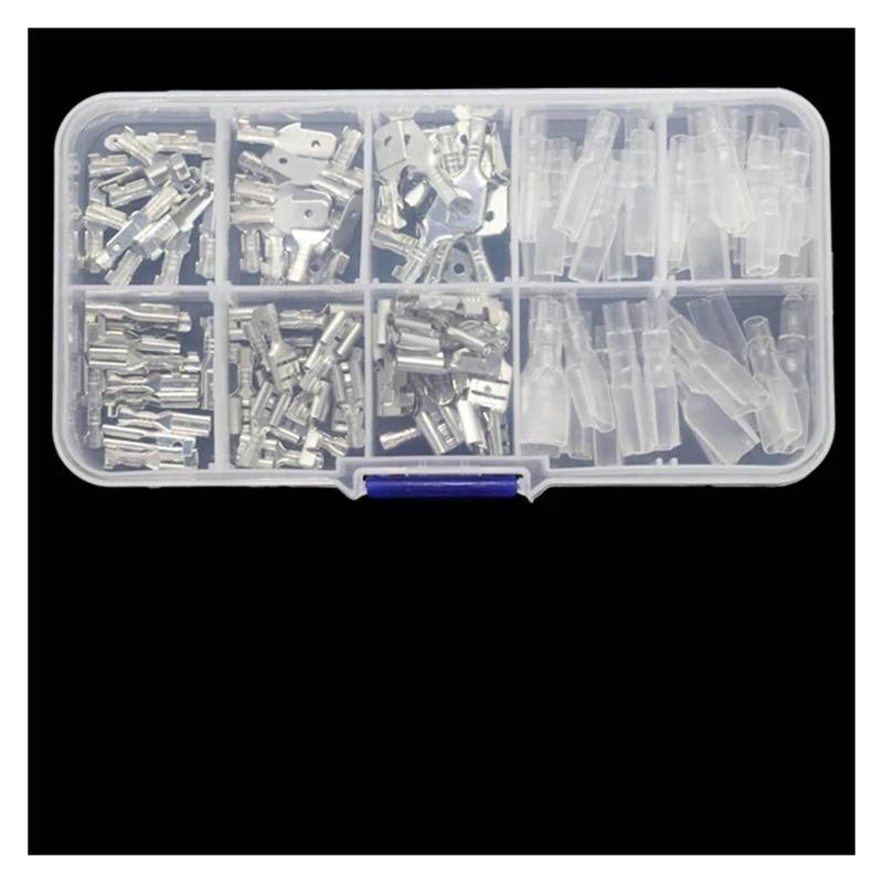 270/135/120pcs Crimp Terminal Insulated Sealed Wire Connector Crimp Terminal Connector Classification Kit 2.8/4.8/6.3mm(135pcs (Silver)) von RVBLRDSE