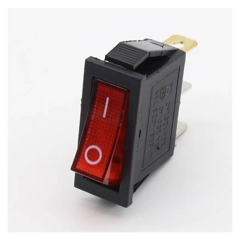 6pcs/lot Green LED Light SPST 3PIN ON/OFF G124 Boat Rocker Switch 15A/250V 20A/125V(Red) von RVBLRDSE