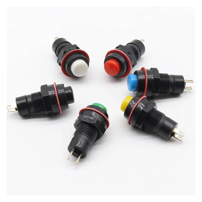 6pcs Self-locking Push Button Switch 10mm(Mixed color) von RVBLRDSE