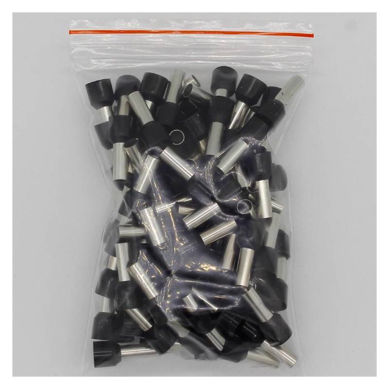 E10-12 Tube insulating Insulated terminals 10MM2 Cable Wire Connector 100PCS/Pack Insulating Crimp Terminal Connector E-(Nero) von RVBLRDSE