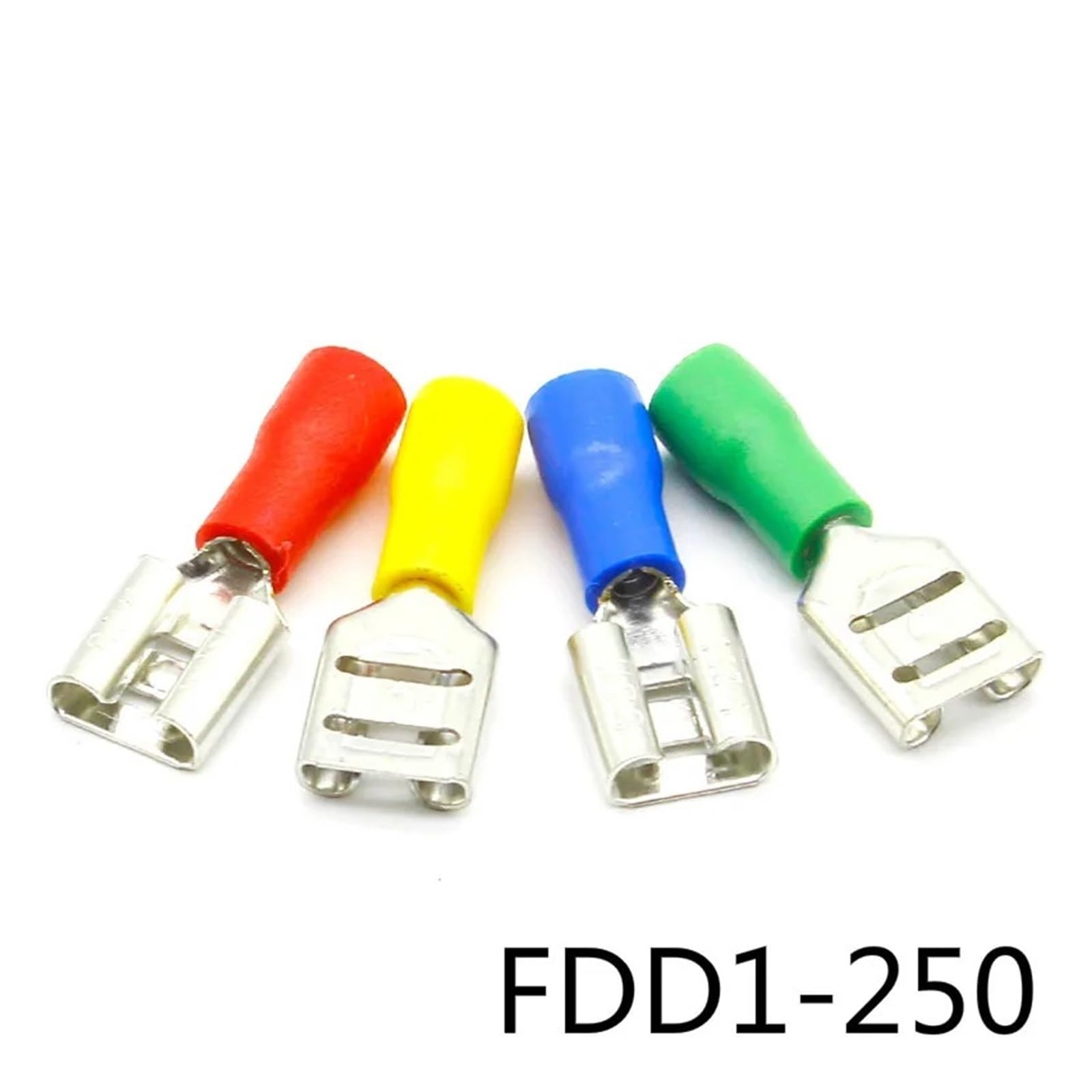 FDD1-250 Female Insulated Electrical Crimp Terminal for 22-16 AWG Connectors Cable Wire Connector 100PCS/Pack FDD1.25-250 FDD(Red) von RVBLRDSE